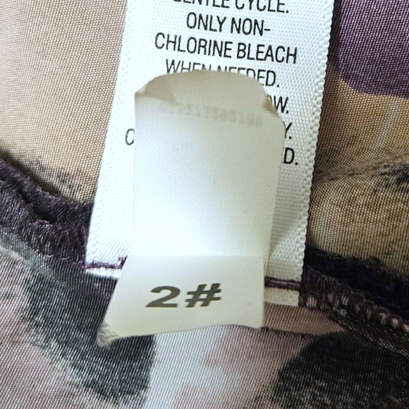 Simply Vera Vera Wang Sz 4 Abstract Print Sleeveless Dress Full Zip Back Office - Picture 13 of 16